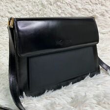 Usado, Bolsa de ombro Saint Laurent tiracolo logotipo couro preto autêntica usada comprar usado  Enviando para Brazil