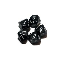 Poly Dice - Preto D10 x5, 10 Sided Dice 0-9 comprar usado  Enviando para Brazil