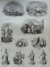 Antique engraving c1860 for sale  TORRINGTON