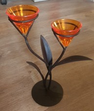 Kerzenständer metall blumenfo gebraucht kaufen  Reutlingen