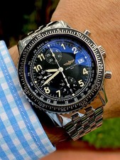Breitling Navitimer Aviastar relógio masculino SS 41,5mm automático preto ref. A13024 comprar usado  Enviando para Brazil