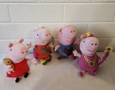 Lote oficial de brinquedos macios TY Peppa Pig 4x Peppa + George Plush 6" 2016-2020 comprar usado  Enviando para Brazil
