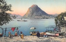 Postcard lugano lake d'occasion  Expédié en Belgium