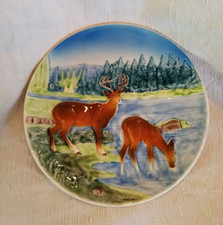 Assiette barbotine cerf d'occasion  La Roche-sur-Yon