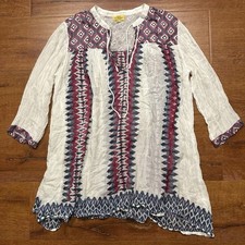 Blusa Roberta Roller Rabbit Feminina Manga M 3/4 Túnica Top BOHO Hippie Chic comprar usado  Enviando para Brazil