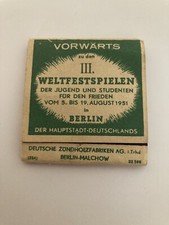 Streichholzheft 1951 weltfests gebraucht kaufen  Pockau