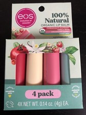 Usado, Bálsamo labial orgânico EOS 100% natural - pacote com 4 variedades clássicas (NOVO) comprar usado  Enviando para Brazil