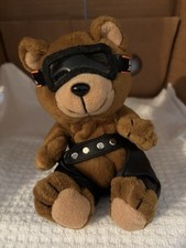 Harley Davidson 6" Bolsa de Feijão Pelúcia Animal Bravo Motociclista Urso 1999 Antiga comprar usado  Enviando para Brazil