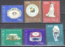 Poland 1990 Cmielow Porcelain Works - butterflies - Mi 3288-93 - MNH(**) na sprzedaż  PL