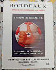 étiquette vin football d'occasion  Castillon-la-Bataille