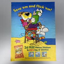 WALKERS CHEETOS PUFFS CHESTER ADESIVOS CINTILANTES 2000 VINTAGE ANÚNCIO RETRÔ comprar usado  Enviando para Brazil