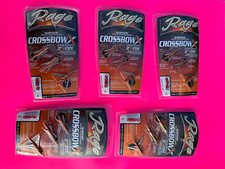 5 pacotes de besta mecânica Rage CrossbowX Extreme cabeças largas 100 grãos 2 lâminas comprar usado  Enviando para Brazil