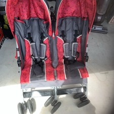 Usado, Carrinho de passeio duplo 35 libras lado a lado, vermelho e cinza comprar usado  Enviando para Brazil