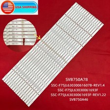Tiras de LED (16) para Vizio V755-G4 V755-H4 V755-J04 SSC-F75JL63030061607B-REV1.4 comprar usado  Enviando para Brazil