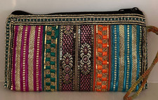 Carteira Multicolorida Feita à Mão Exclusiva Zíper Bordado Feminino NOVO FEMININO Tecido comprar usado  Enviando para Brazil