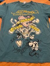 Camiseta Rara Vintage Y2K Ed Hardy por Christian Audigier "Love Kills Slowly" GG comprar usado  Enviando para Brazil