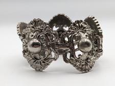 Pulseira Repousse painel de metal fundido link tom prateado comprar usado  Enviando para Brazil