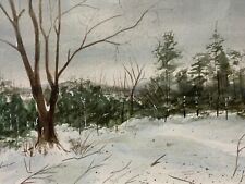 Aquarell gerahmt winter gebraucht kaufen  Schwabmünchen