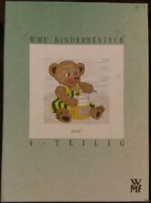 Usado, RARO WMF TEDDY Kinderbesteck (4-PC Talheres Infantis) Silvertone Em Relevo NOVO* comprar usado  Enviando para Brazil
