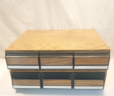VINTAGE Cassette Tape Storage Lot - 84 Tapes Holder Faux Wood 3 Drawer Cabinets comprar usado  Enviando para Brazil
