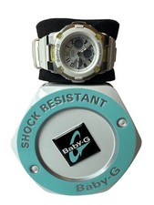 Relógio Casio Baby-G branco resistente a choques com estojo de lata original digital e analógico comprar usado  Enviando para Brazil