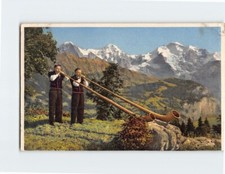 Postcard alphorn players for sale  Almond
