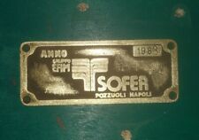 Targa locomotiva costruttore usato  Italia