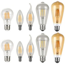 Lâmpada globo vela luz de filamento vintage LED E14 E27 2W 4W 6W 8W lâmpadas ST64 220V comprar usado  Enviando para Brazil