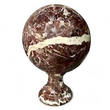 Bola En Mármol Rojo Levanto Con Poggiasfera Arte Diseño Escultura De Mesa Ø14cm, usado comprar usado  Enviando para Brazil