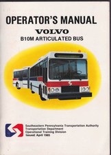 Manual do operador de ônibus articulado SEPTA Volvo B10M 1985, usado comprar usado  Enviando para Brazil