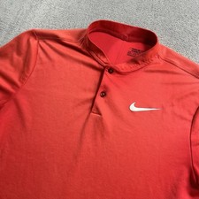 Camisa polo masculina Nike golfe ajuste moderno laranja média vermelha Dri-FIT gola lâmina comprar usado  Enviando para Brazil
