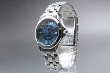 *Perto de ESTADO PERFEITO+++* OMEGA Seamaster 2511.81 relógio masculino de quartzo data mostrador azul 120m comprar usado  Enviando para Brazil