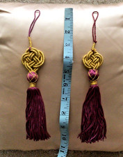 Vtg burgandy tassels for sale  Boca Raton