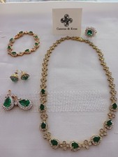 Conjunto de qualidade de colar/anel/pulseira/brincos Camrose&Kross Jacqueline Kennedy comprar usado Conjunto de qualidade de colar/anel/pulseira/brincos Camrose&Kross Jacqueline Kennedy comprar usado  Enviando para Brazil