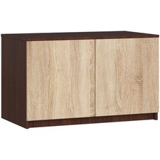 Używany, AKORD Nadstawka na szafę S 90 cm - wenge-dąb sonoma - 2 drzwi na sprzedaż  PL