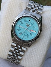 Seiko 5 relógio masculino automático mostrador militar dia/data 7s26 Japão comprar usado  Enviando para Brazil