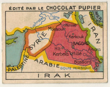 Chromo carte irak.mesopotamie d'occasion  Dijon