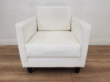 Armchair white faux for sale  BRISTOL