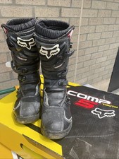Fox Racing COMP 5 MX Tech Botas de Motocross Pretas Blindadas Juventude EUA TAMANHO Y6 DISCO DE LEITURA comprar usado  Enviando para Brazil