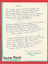 Bf22 poeme autographe d'occasion  Bordeaux-