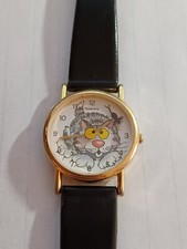 Vintage VALDAWN CAT Rotativo MOUSE Relógio Unissex Tom Dourado com Nova Bateria comprar usado  Enviando para Brazil