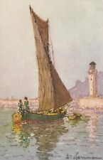 Cartolina illustrata paesaggio usato  Ticengo