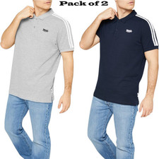 Camisa polo masculina Lonsdale ajuste clássico algodão elástico casual verão pacote com 2 comprar usado  Enviando para Brazil