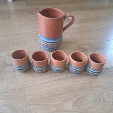 Wyjątkowy Zestaw Ceramiczny PRL – Dzbanek + 6 kubków, model 2032 na sprzedaż  PL