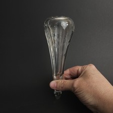 Vaso de flores antigo floral gravado vidro cristal carro botão 5,5" Art Deco comprar usado  Enviando para Brazil