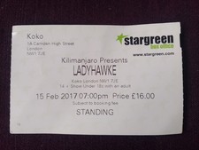 Ladyhawke gig ticket for sale  LONDON