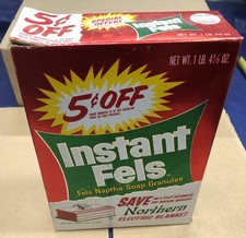 Instant Fels Naptha Soap Grânulos 1,25LB CAIXA VAZIA lavanderia vintage Purex comprar usado  Enviando para Brazil