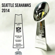 Usado, 9,3" Seattle Seahawks 2014 Vince Lombardi Trophy Super Bowl 48 XLVIII Trophy comprar usado  Enviando para Brazil