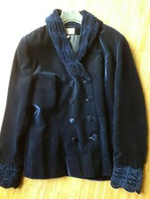 Samtblazer dunkelblau jacke gebraucht kaufen  Mettmann