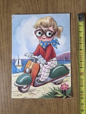 Cartolina umoristica bambina usato  Beinasco